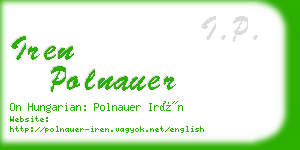 iren polnauer business card